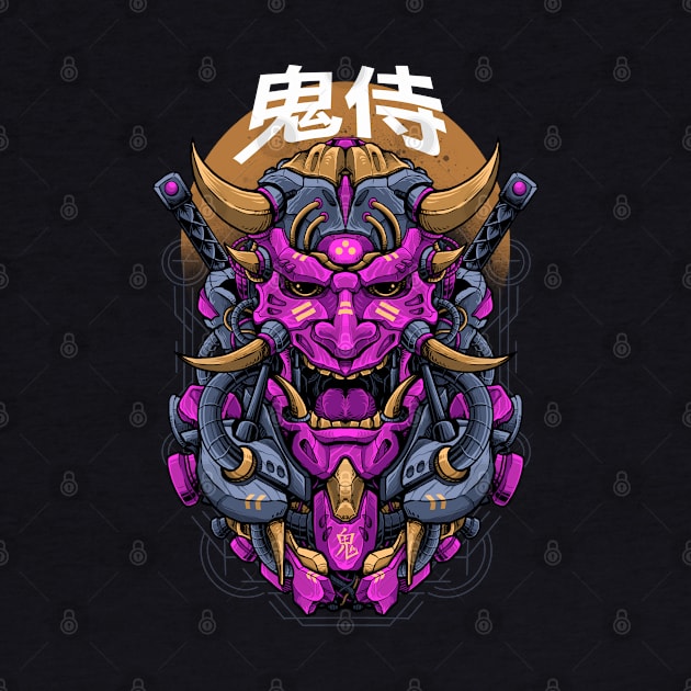 oni mecha samurai by sober artwerk